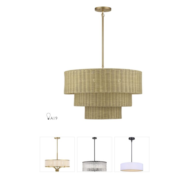 Livex Lighting Weavington Hand-woven Rattan Chandelier