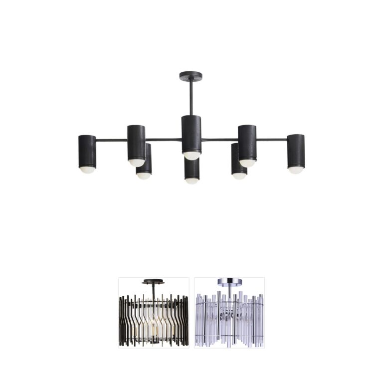 Arteriors Loryn Alabaster Linear Semi-Flush Mount