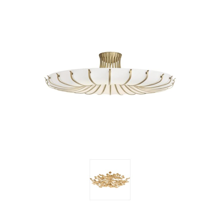 Arteriors Chambers 52" Faux Vellum Semi-Flush Mount
