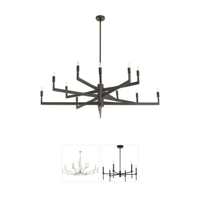 Arteriors Griff Iron Armed Chandelier