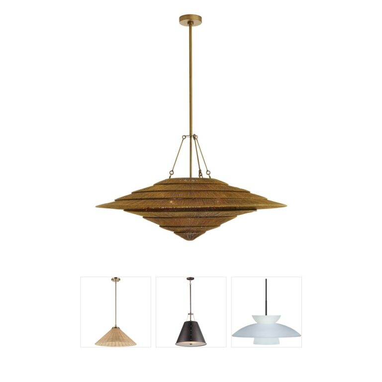 Arteriors Lexa Tiered Vintage Brass Pendant