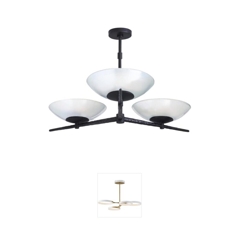 Arteriors Mason Natural Iron & Mirror Chandelier