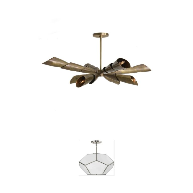 Arteriors Morgan Sputnik Brass Semi-Flush Mount