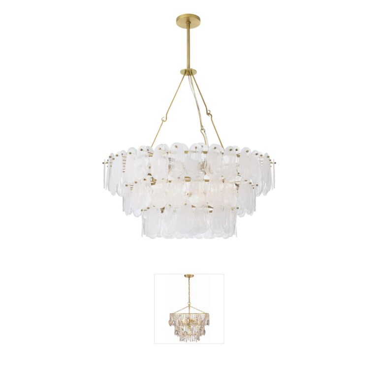 Arteriors Leon Tiered Glass Chandelier