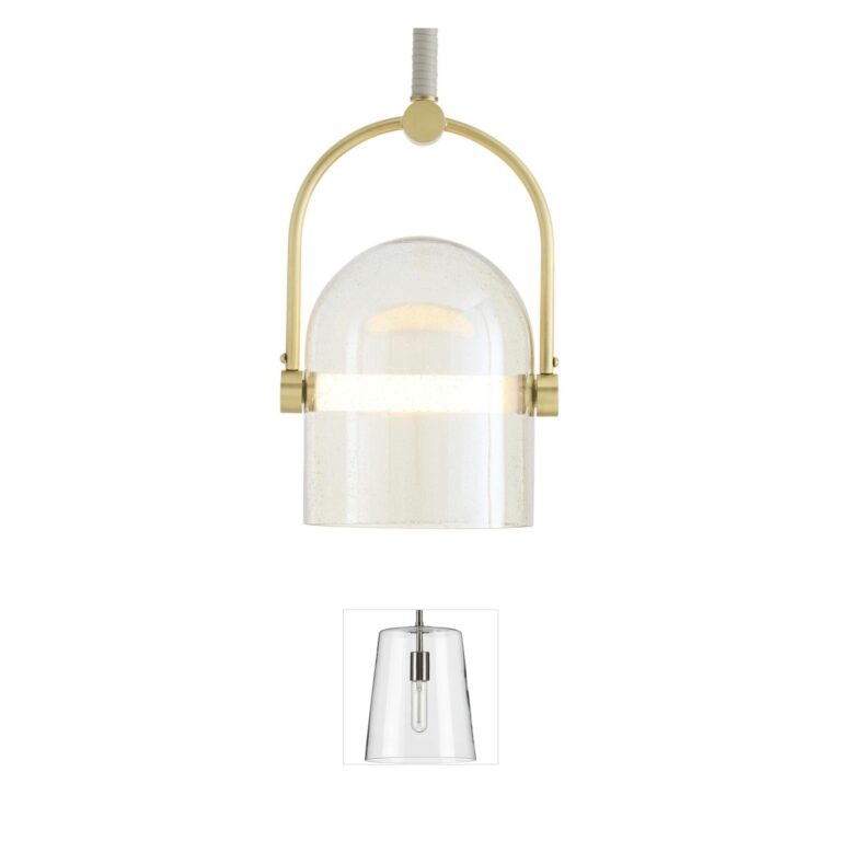 Arteriors Marco Smoke Seeded Glass Pendant