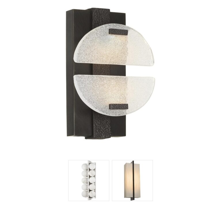 Arteriors Logan Seeded Slump Glass Wall Sconce