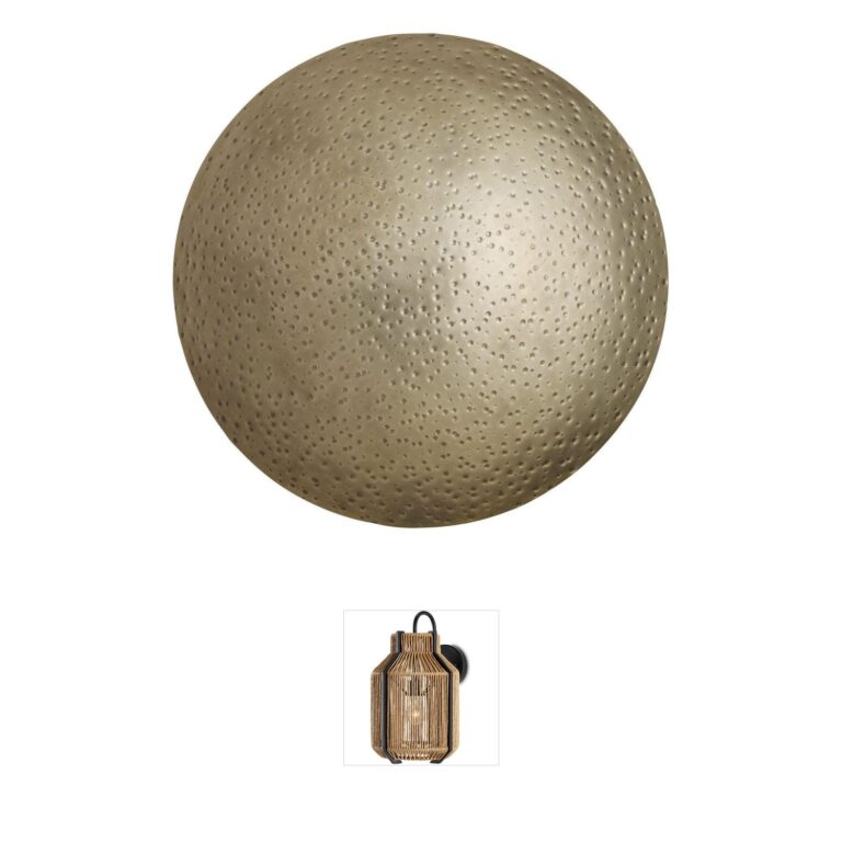Arteriors Naya Round Hammered Iron Wall Sconce