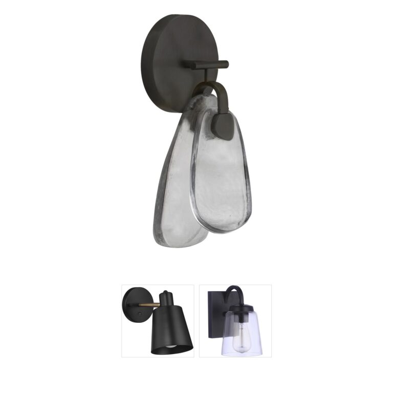 Arteriors Melt Smoke Cast Glass Wall Sconce