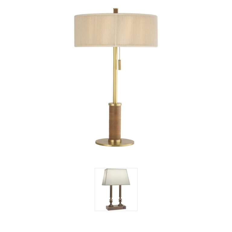 Arteriors Middlebury Leather & Iron Desk Lamp