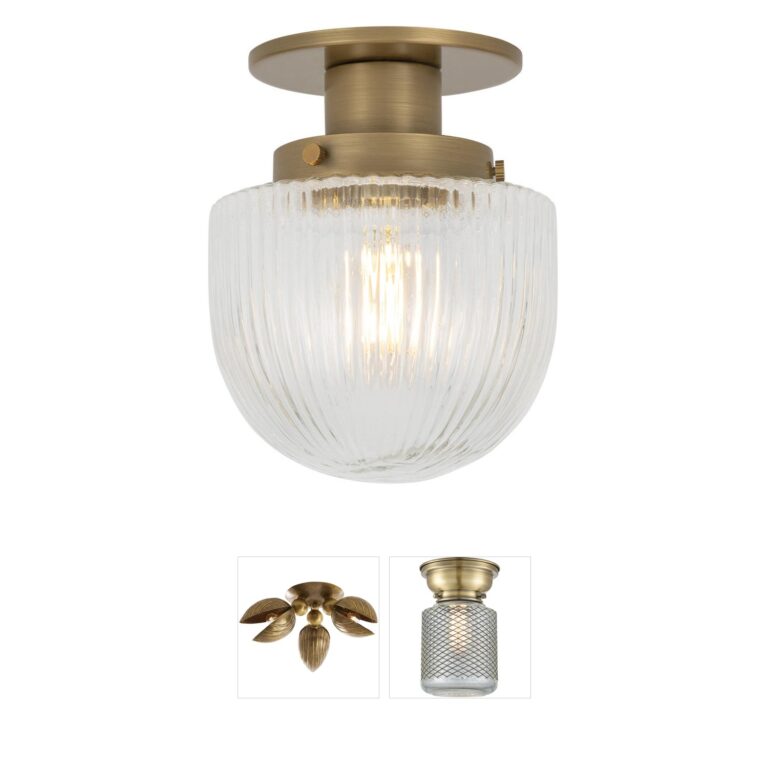 Troy Lighting Jar Patina Brass 1-Light Flush Mount by Lauren Liess