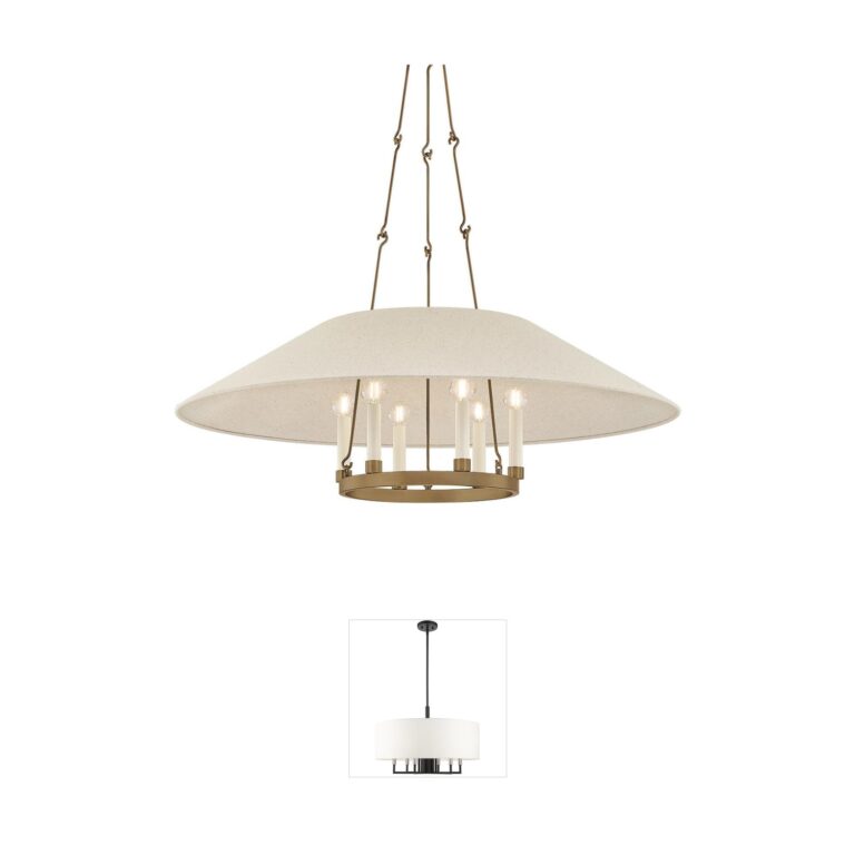 Troy Lighting Archive 6-Light Patina Brass Chandelier by Lauren Liess