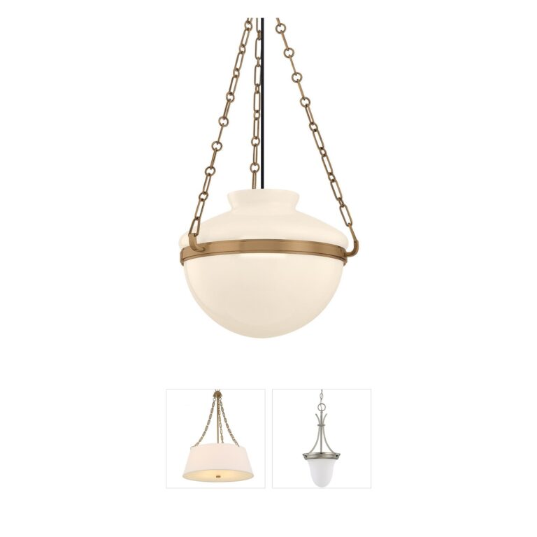 Troy Lighting Paradigm 16-Inch Patina Brass and Glass Pendant