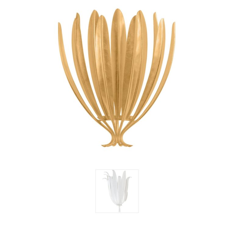 Hudson Valley Lighting Whitfield Iron Wall Sconce in Vintage Gold Leaf