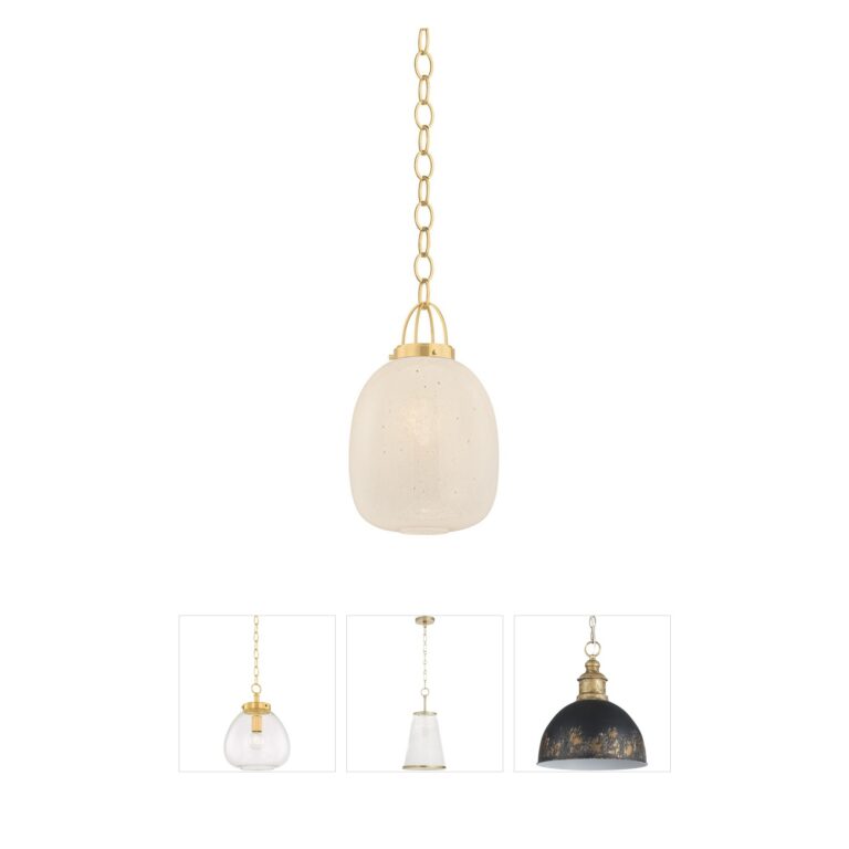 Hudson Valley Lighting Enosburg Aged Brass Glass Pendant