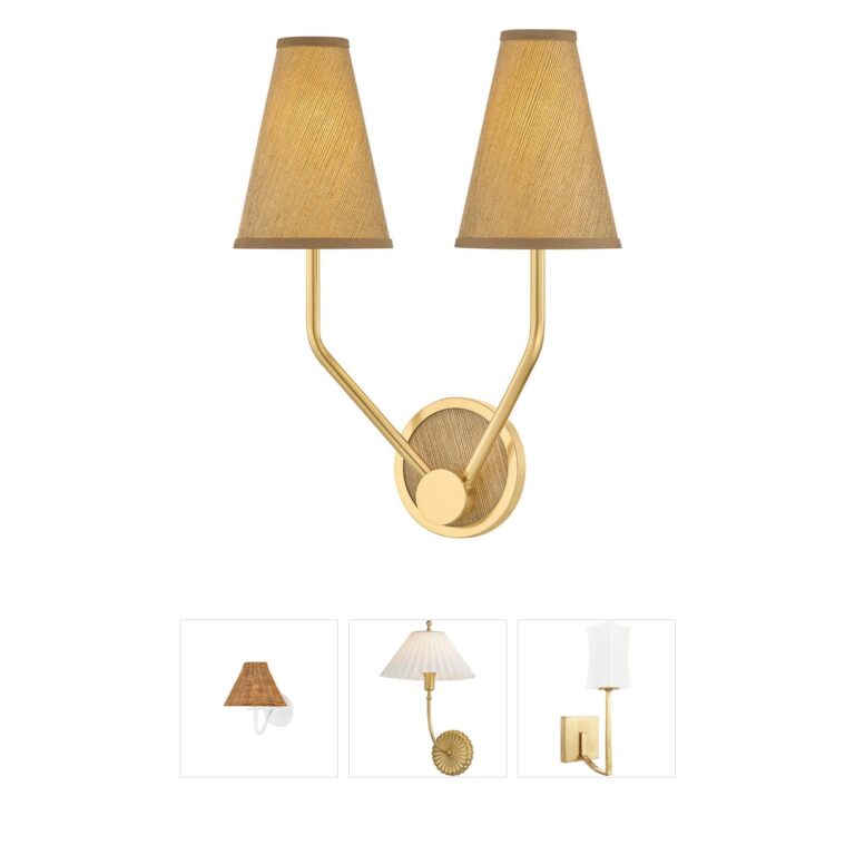 Hudson Valley Buskirk 2-Light Aged Brass Steel Wall Sconce