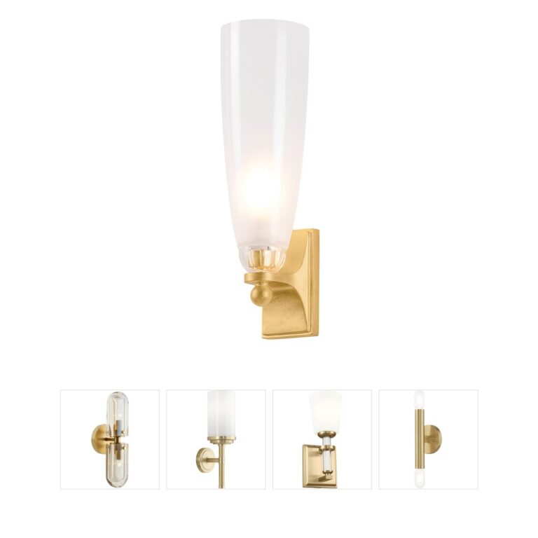 Hudson Valley Lighting Ravenswood Vintage Gold Leaf Iron Wall Sconce