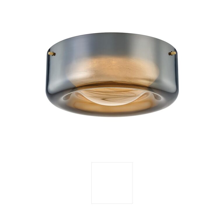 Hudson Valley Lighting Eldred Aged Brass Glass Flush Mount