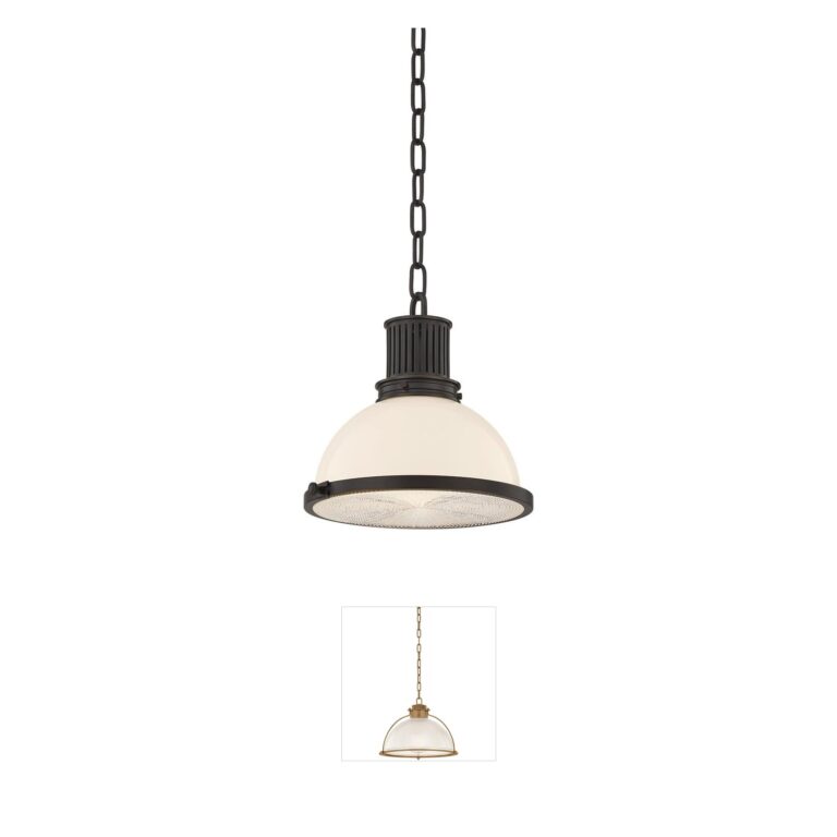 Hudson Valley Lighting Pinesbridge Distressed Bronze Steel Pendant
