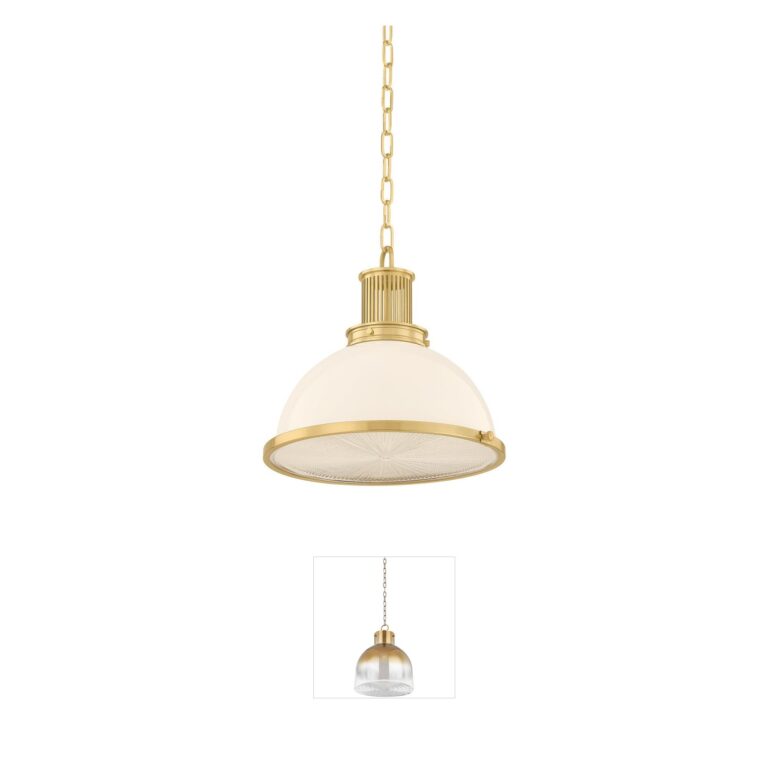 Hudson Valley Lighting Pinesbridge Aged Brass Pendant Light