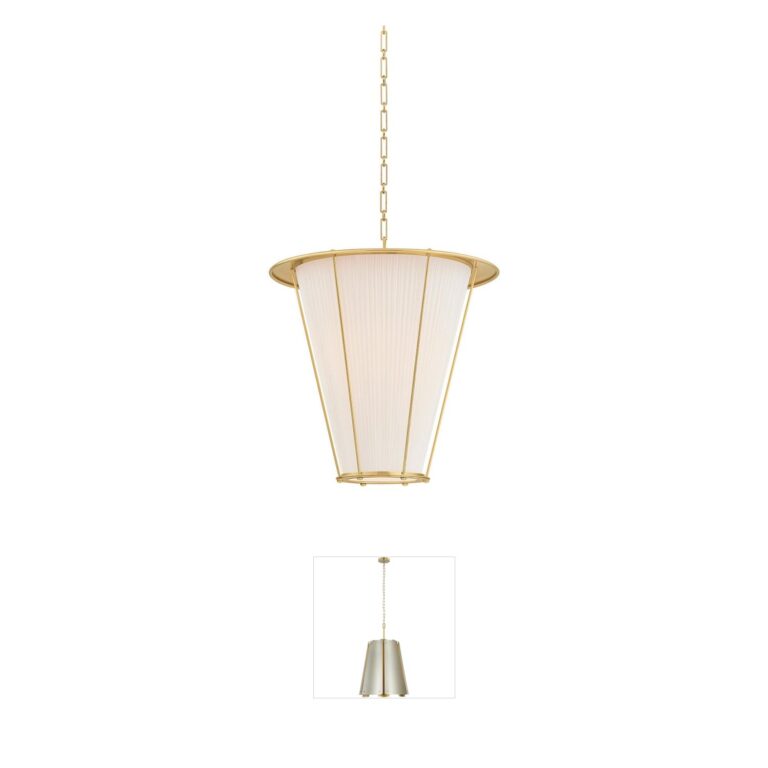 Hudson Valley Ellsworth Steel Aged Brass Lantern