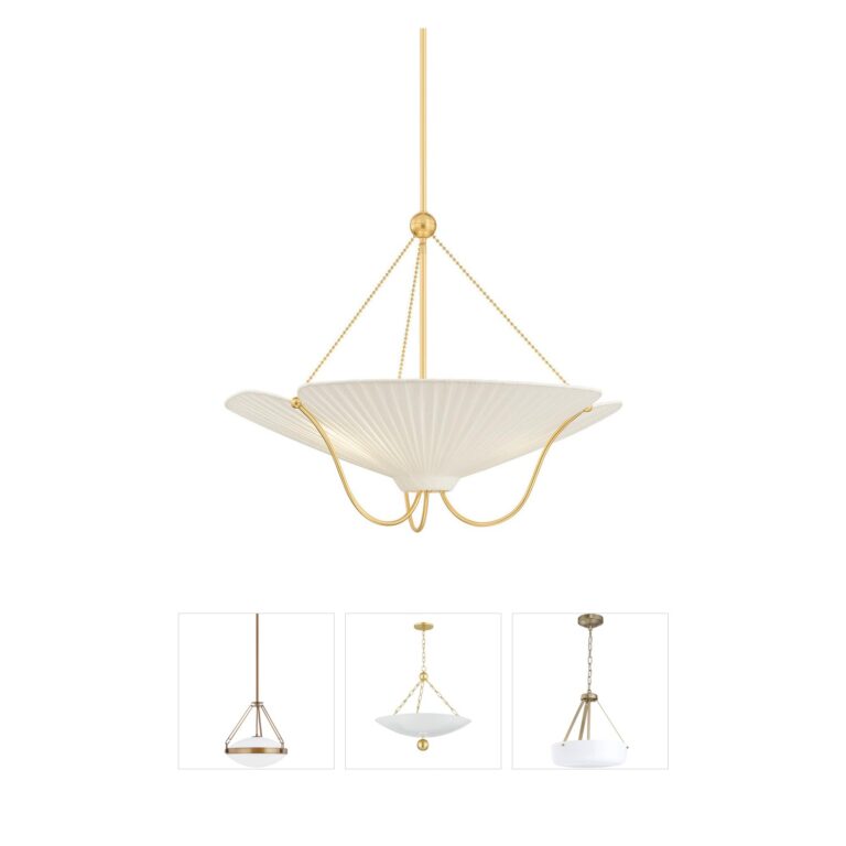 Hudson Valley Gerhard 28-Inch Aged Brass Steel Pendant