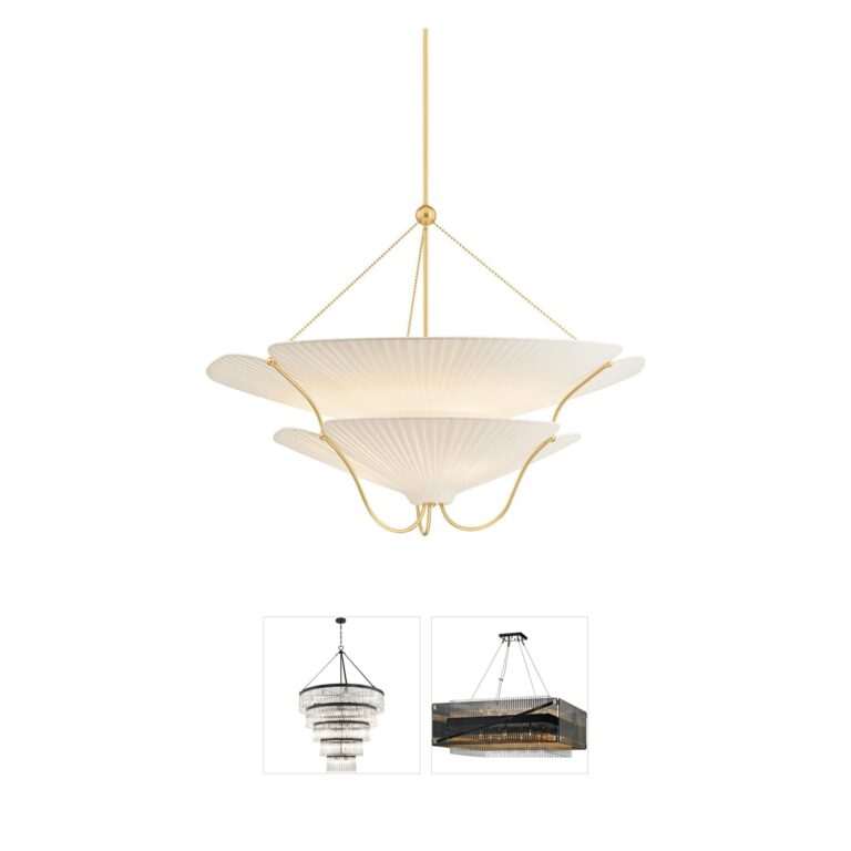 Hudson Valley Gerhard 9-Light Aged Brass Steel Chandelier