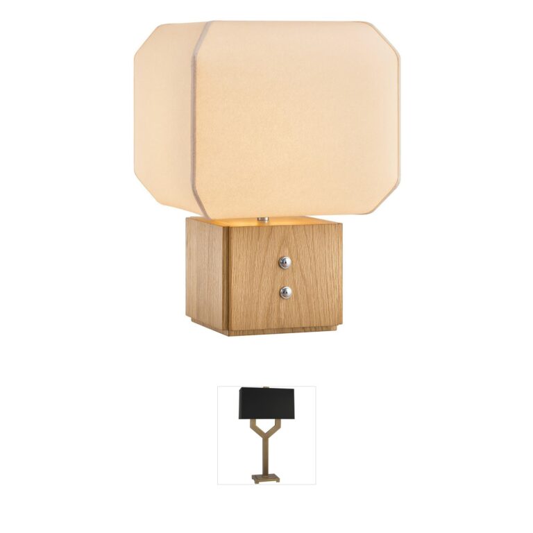 Hudson Valley Lighting Brice Polished Nickel Oak Table Lamp
