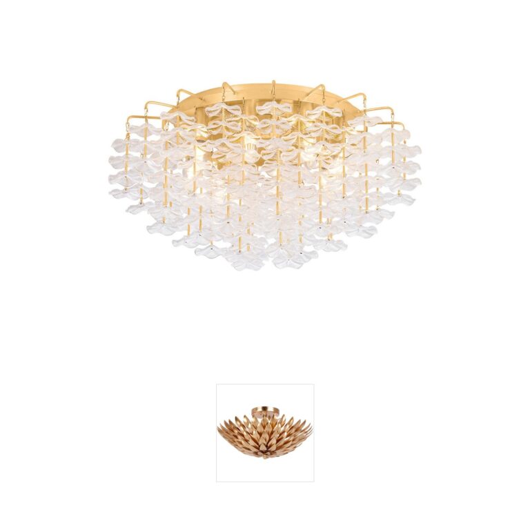 Corbett Lighting Alsace Piastre Cast Glass Semi-Flush Mount