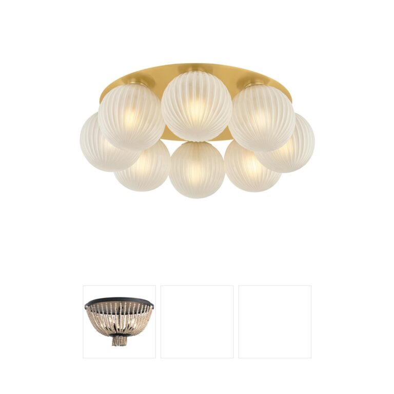 Corbett Lighting Vernazza Clear Etched Glass Flush Mount