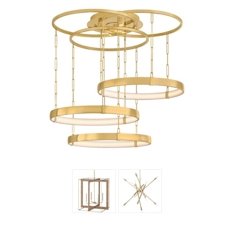 Corbett Lighting Chiasso 38-Inch Vintage Polished Brass LED Chandelier