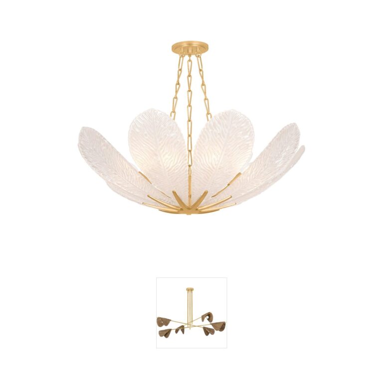 Corbett Lighting Galena Vintage Gold Leaf Chandelier