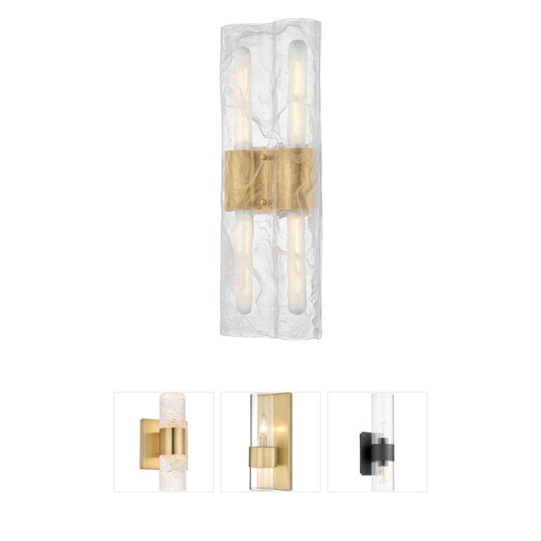 Corbett Lighting Bromo Brass Wall Sconce with Blonchino Glass