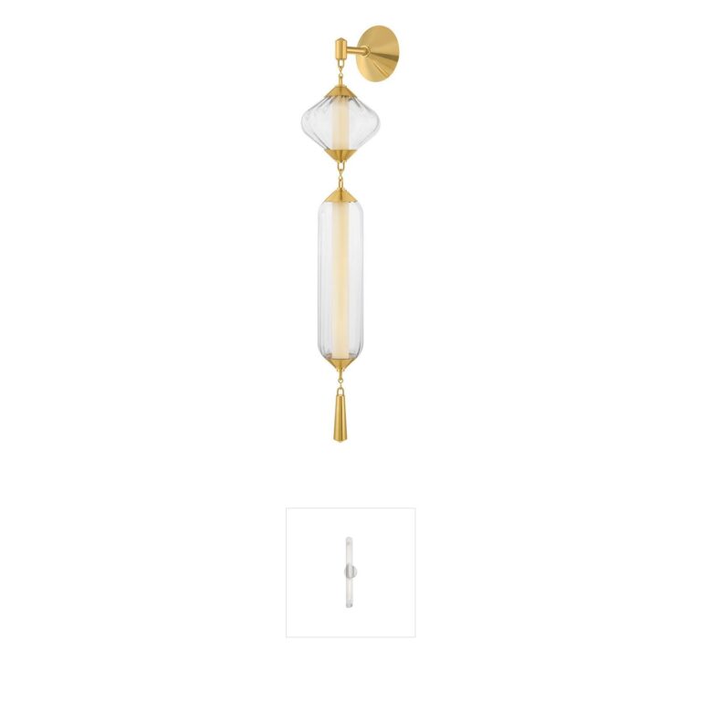 Corbett Lighting Fiorello Vintage Polished Brass LED Wall Sconce