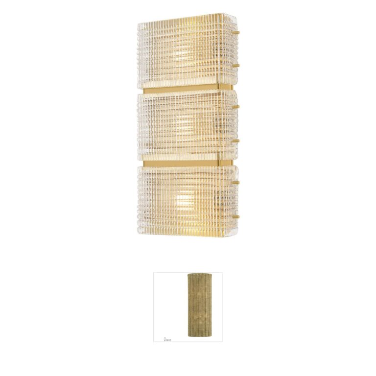 Corbett Lighting Mav Vintage Brass Wall Sconce with Piastre Glass