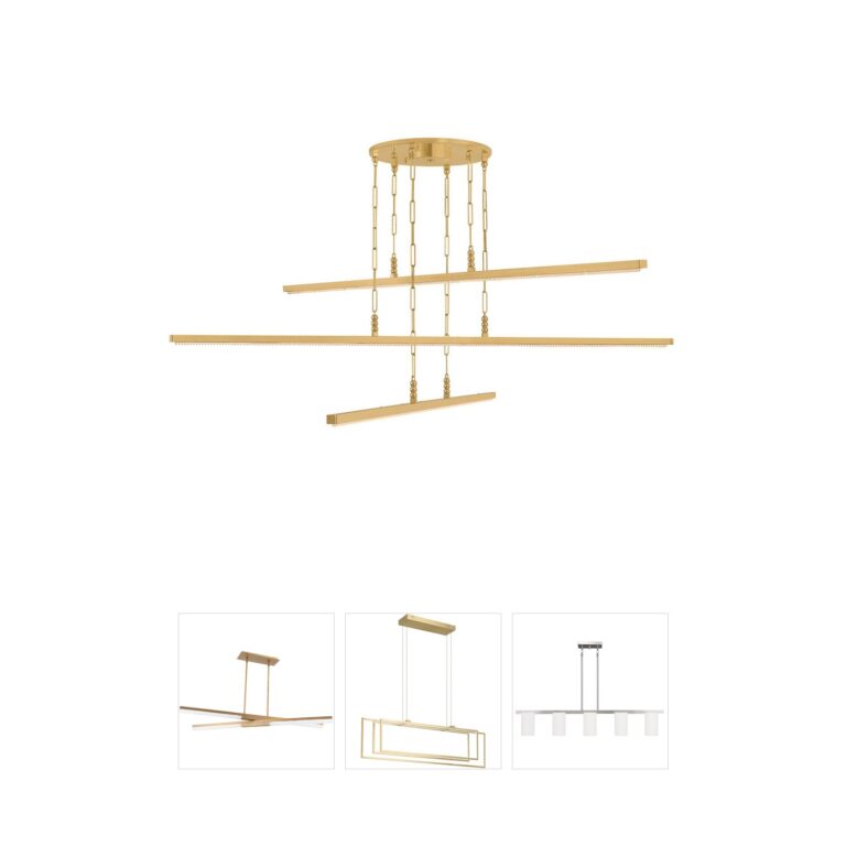 Corbett Lighting Cortina Vintage Brass & Piastre Glass Chandelier