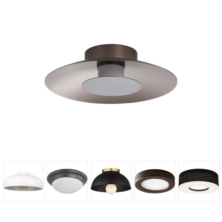 Golden Lighting Yep Luma Integrated LED Flush Mount - Coffee Silver Steel