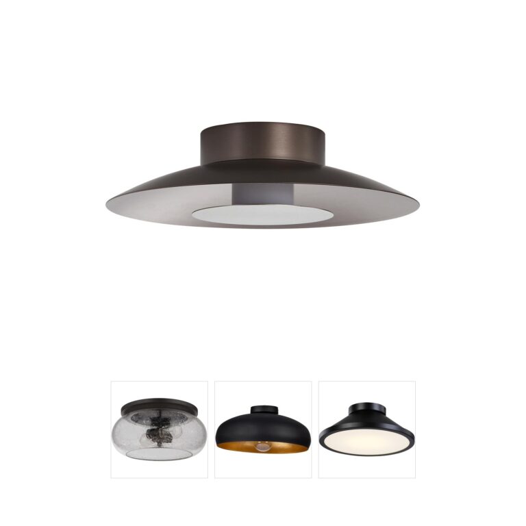 Golden Lighting Yep Luma Integrated LED Coffee Silver Flush Mount