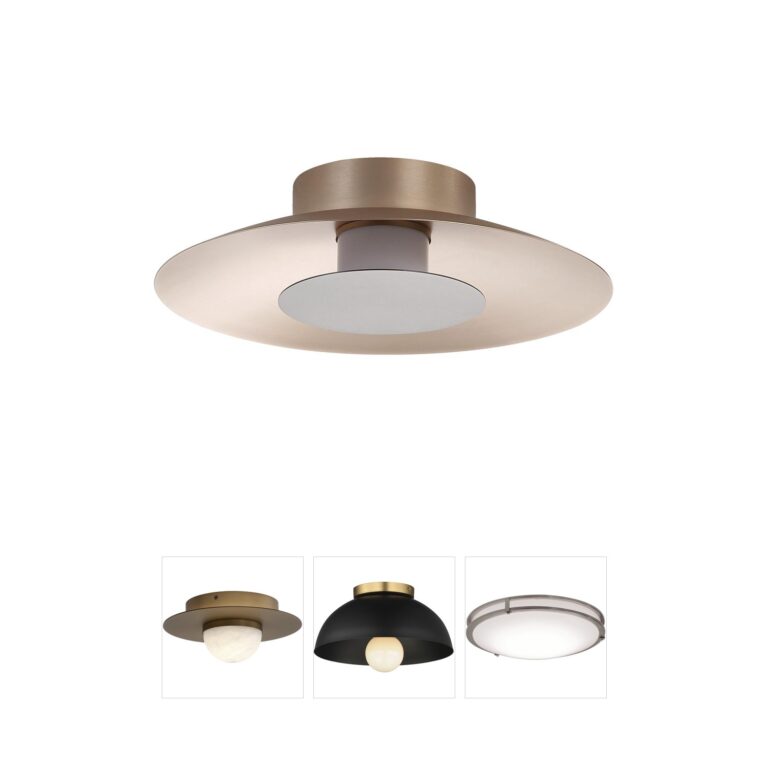 Golden Lighting Yep Luma French Gold Steel LED Flush Mount