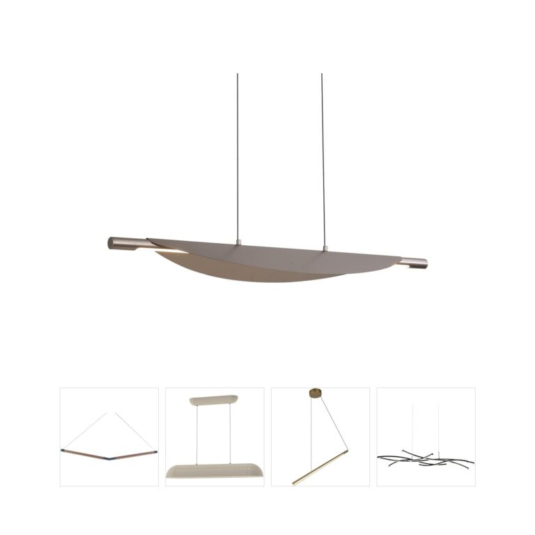 Golden Lighting Yep Luma Coffee Silver Linear LED Island Light