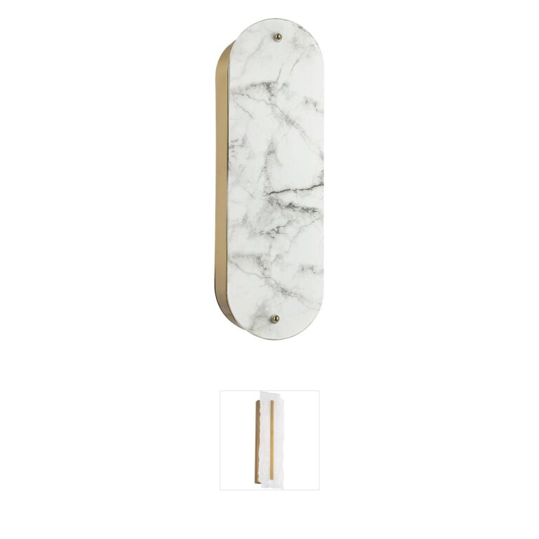 Dainolite Pascal Faux Alabaster 2-Light Wall Sconce in Aged Brass