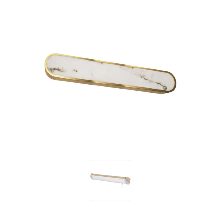 Dainolite Walsh Faux Alabaster Aged Brass LED Wall Sconce