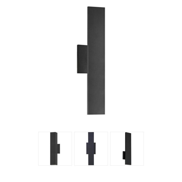 Dainolite Wheatherly 18-Inch Matte Black Linear LED Outdoor Wall Sconce