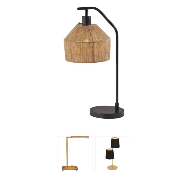 Adesso Amalfi Black Rope Table Lamp