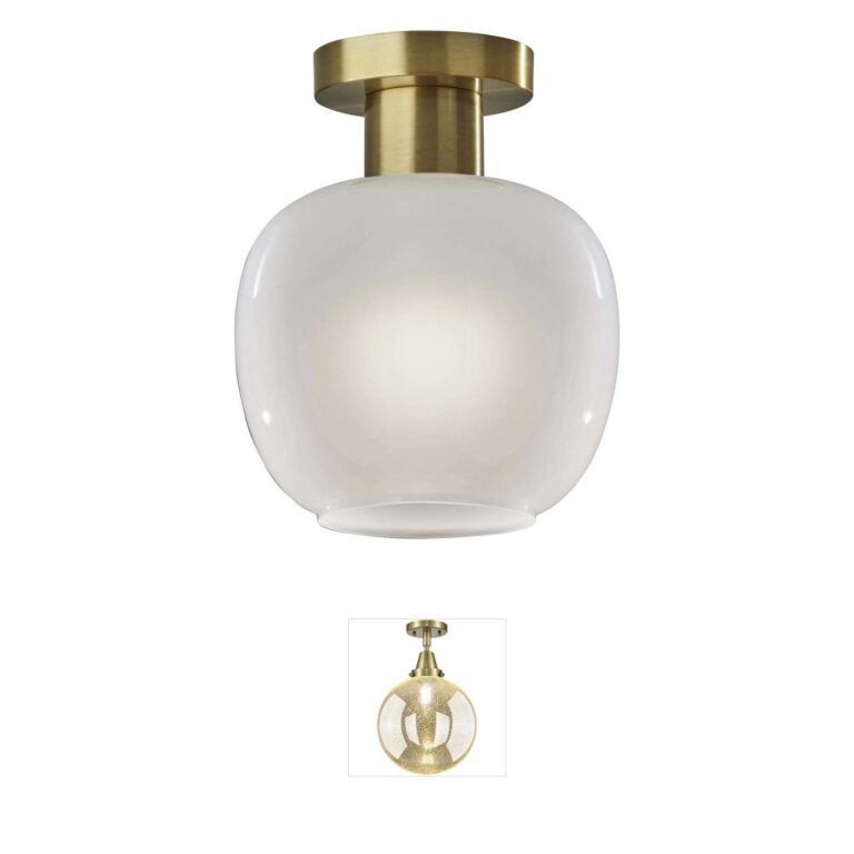 Adesso Magnolia Antique Brass Flush Mount