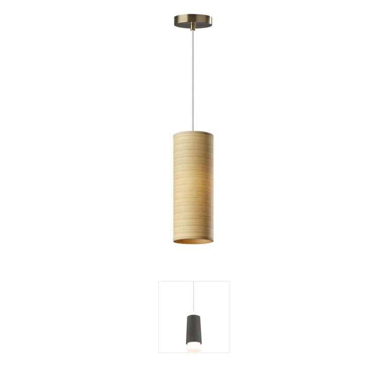 Adesso Mendoza Antique Brass Woven Paper Pendant