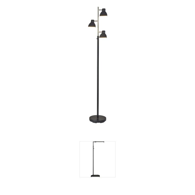 Adesso Slender Black LED Tree Floor Lamp