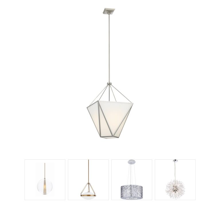 Visual Comfort Signature Collection Julie Neill Lorino Polished Nickel and White Glass Tapered Lantern