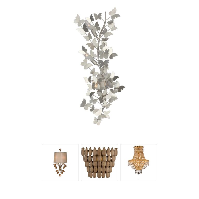 Visual Comfort Signature Collection Julie Neill Farfalle Burnished Silver Leaf Right Sconce