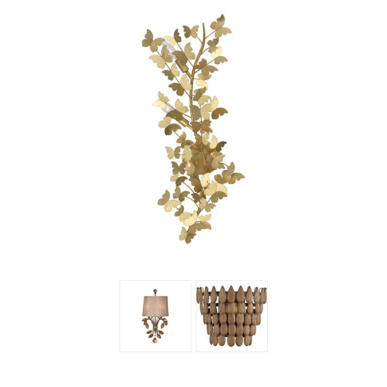 Visual Comfort Signature Collection Julie Neill Farfalle 3-Light Gild Right Sconce