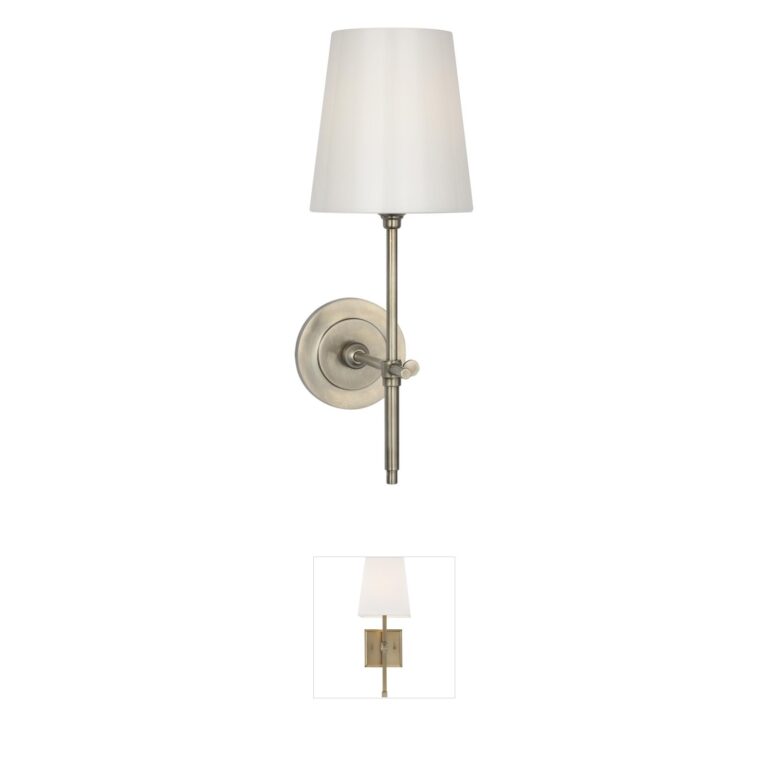 Visual Comfort Signature Collection Thomas O'Brien Bryant Cordless Antique Nickel Sconce